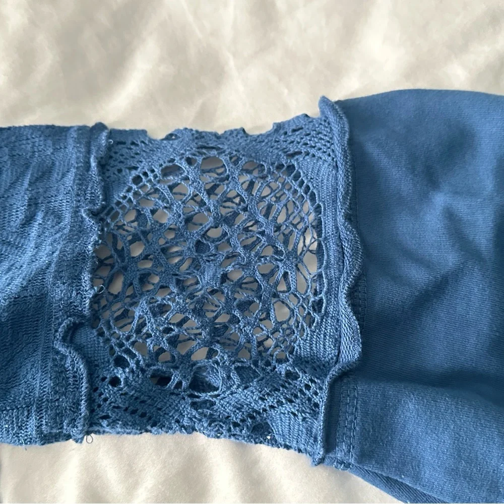 NWT Anthropologie lace balloon sleeve top